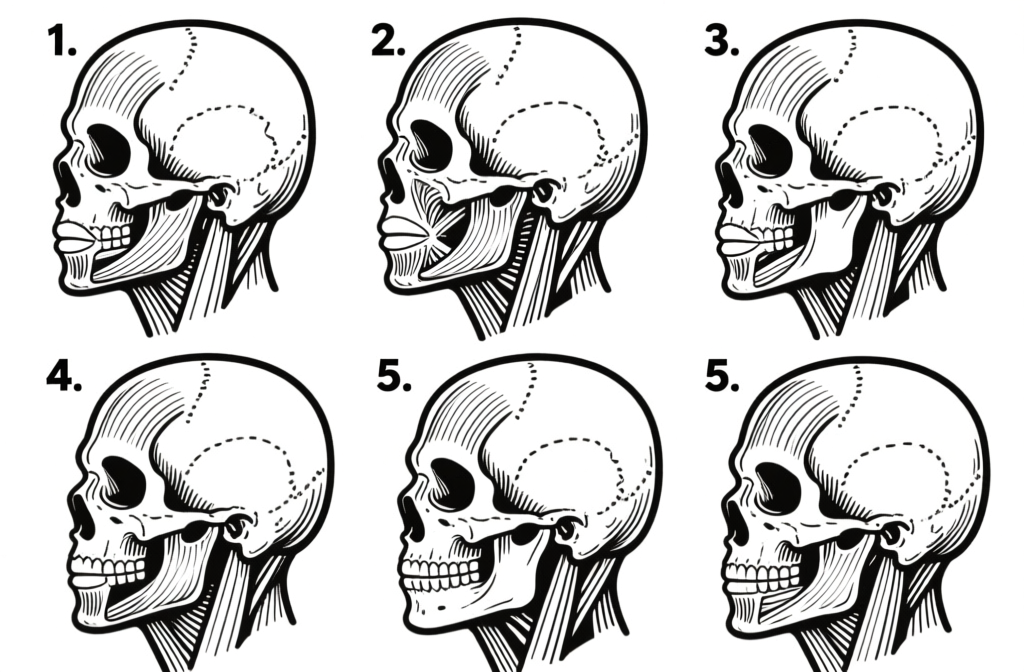 Skull — six-view systematic study