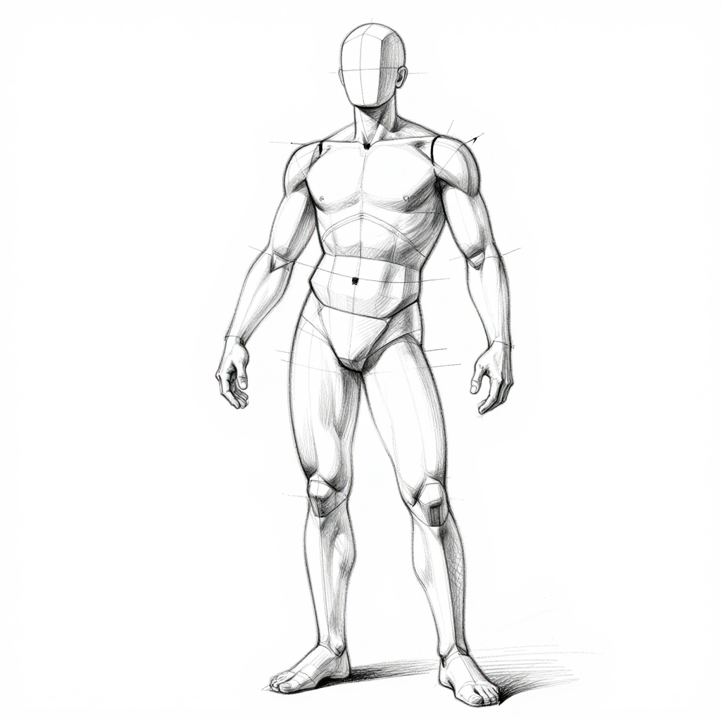 Mannequin figure — clean construction