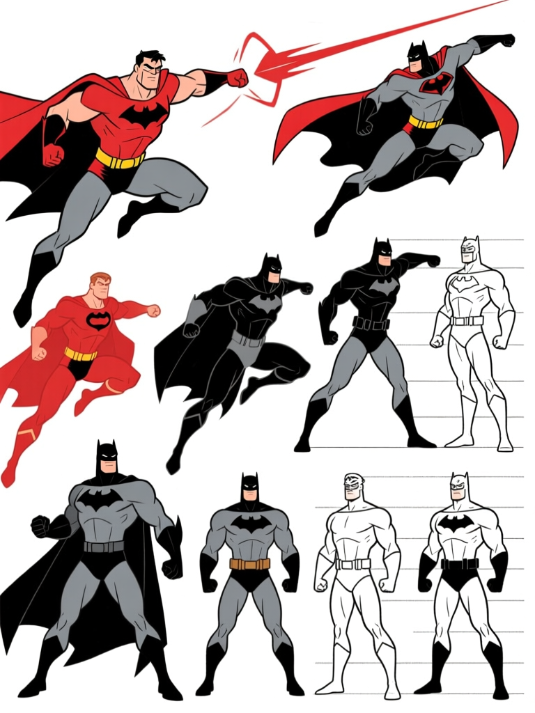 Hero character sheet — red and black