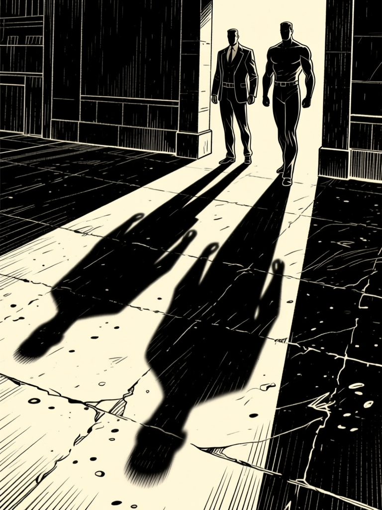 Two figures — street noir