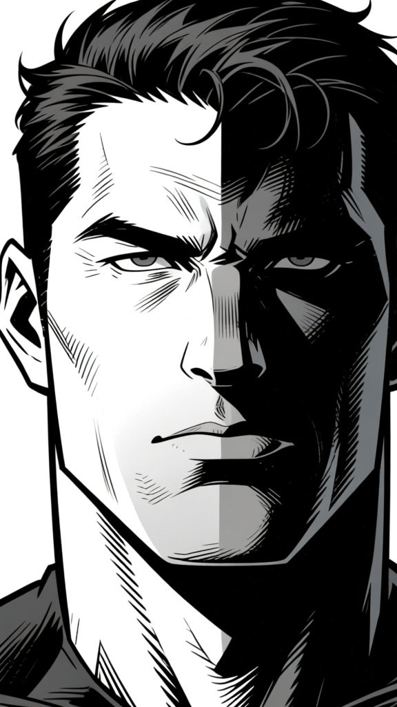 Dramatic face — intense close-up