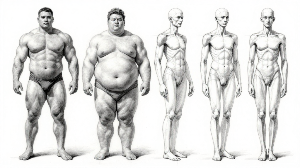 Body type variety — proportion range