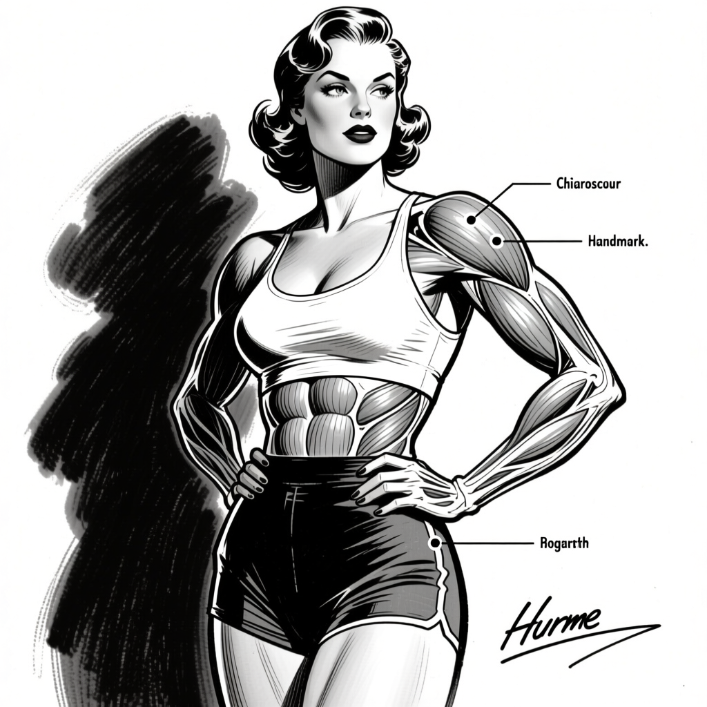 Female anatomy — labeled ink