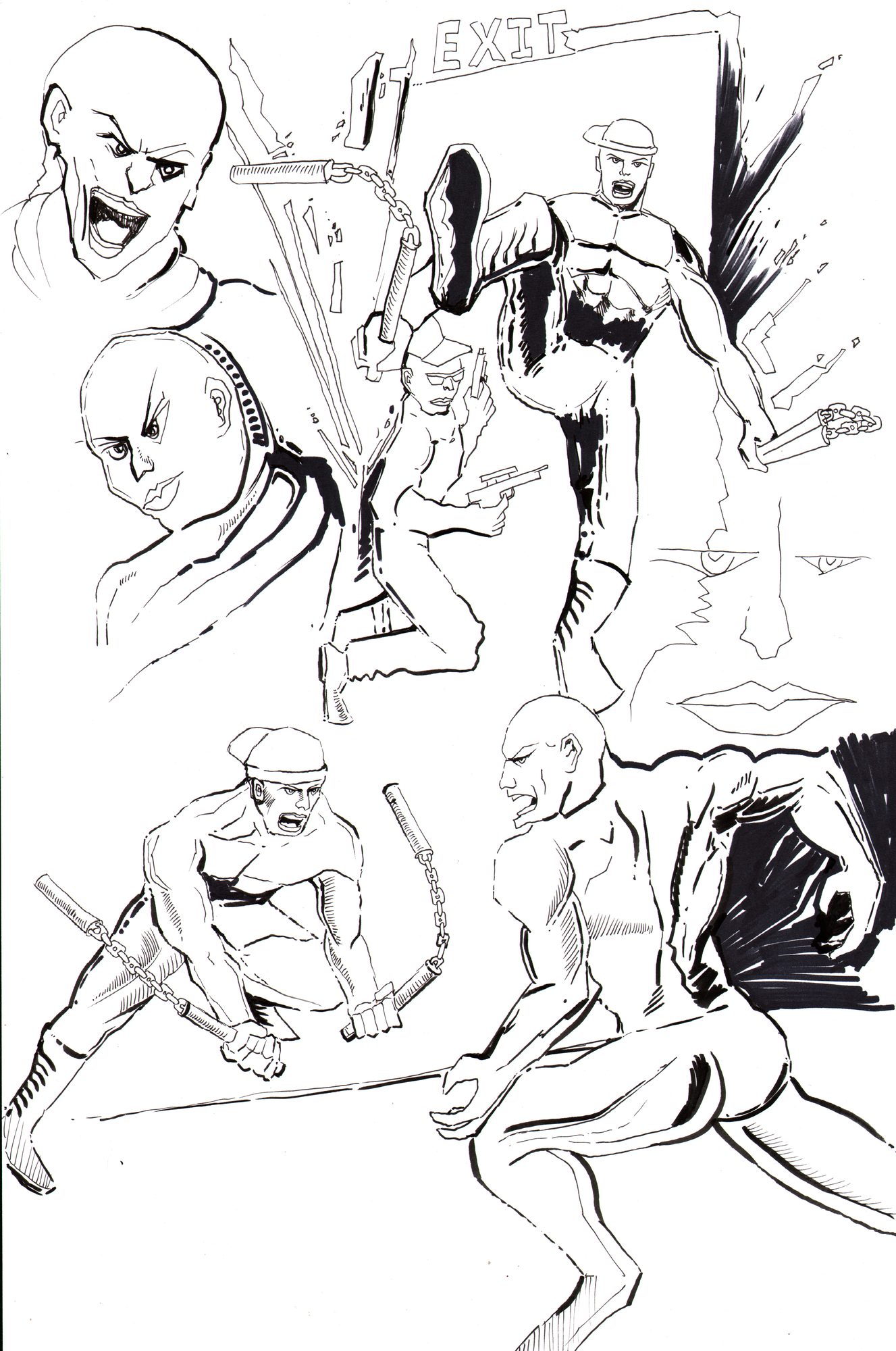 Life drawing — muscle anatomy reference