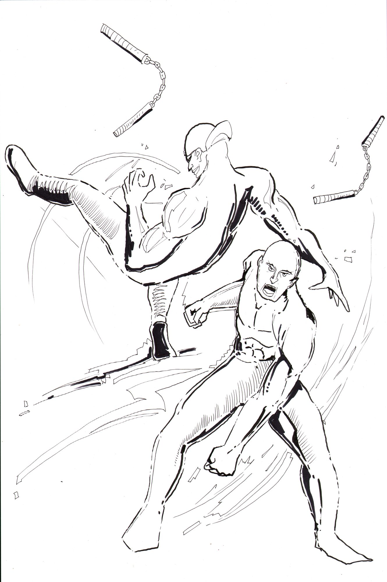 Life drawing — standing power pose reference