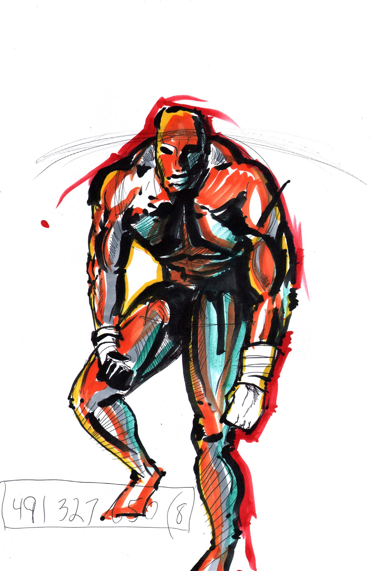 Life drawing large — standing pose