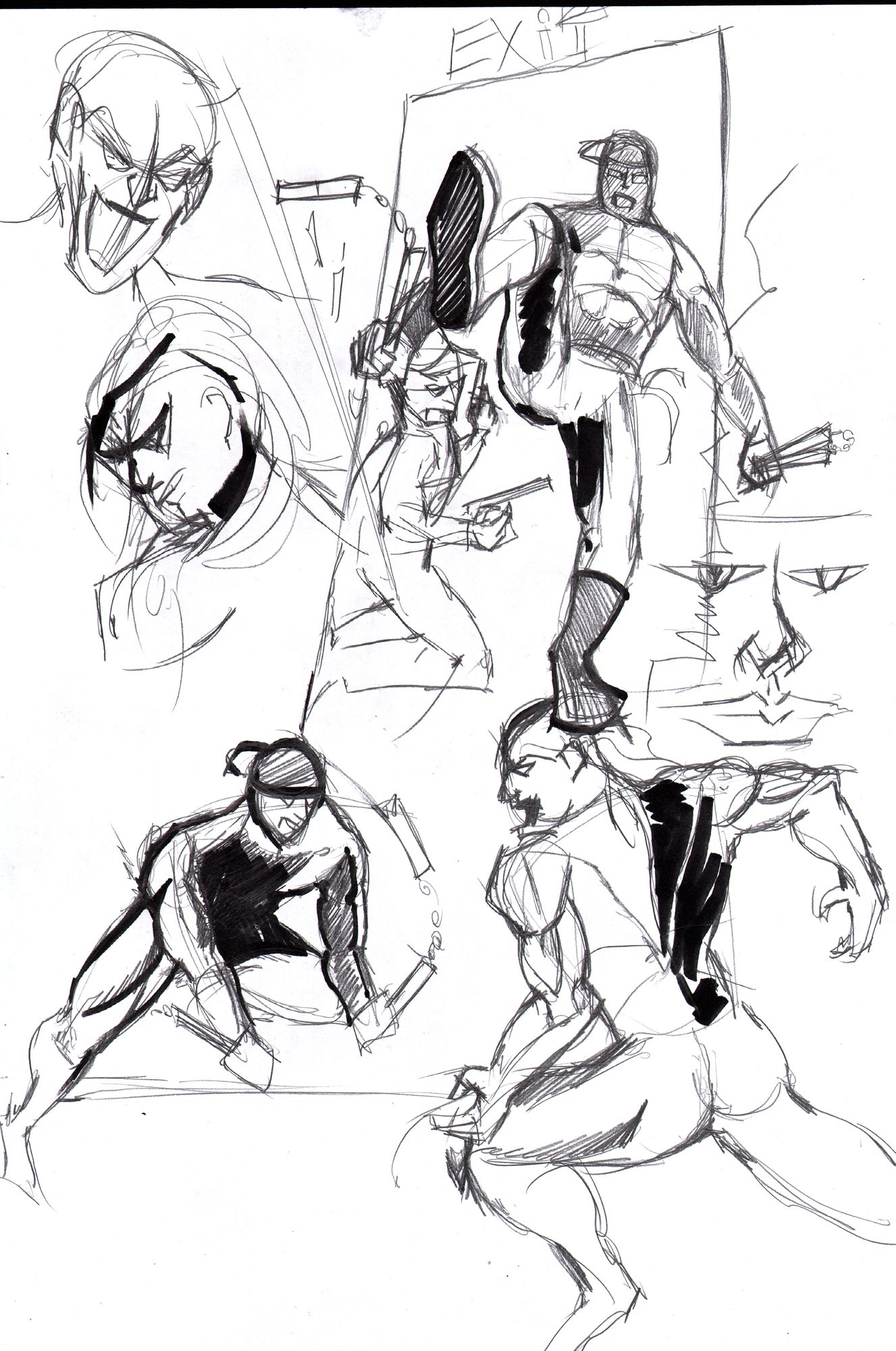 Life drawing — dynamic action figure