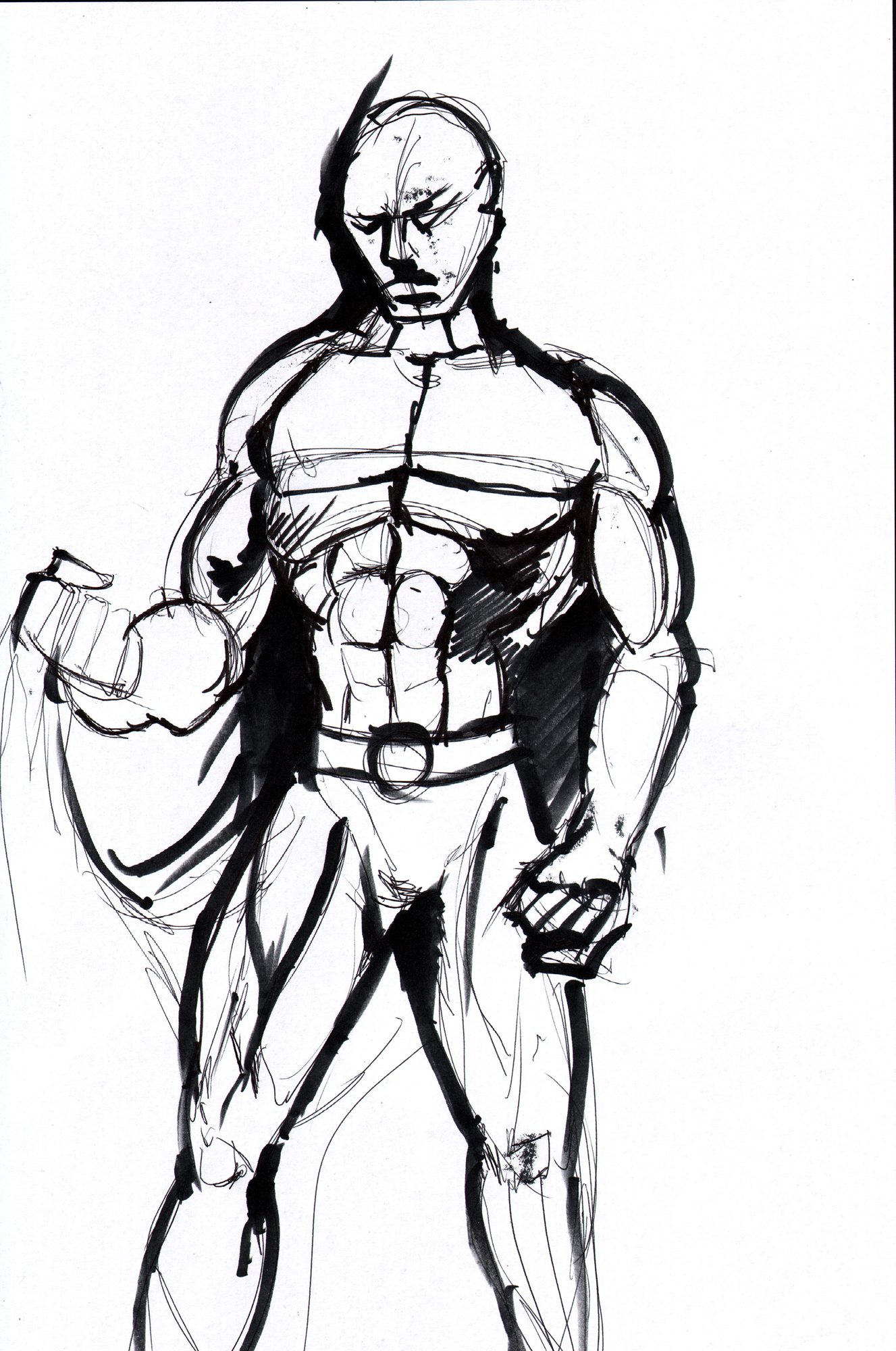 Life drawing large — comic/heroic style