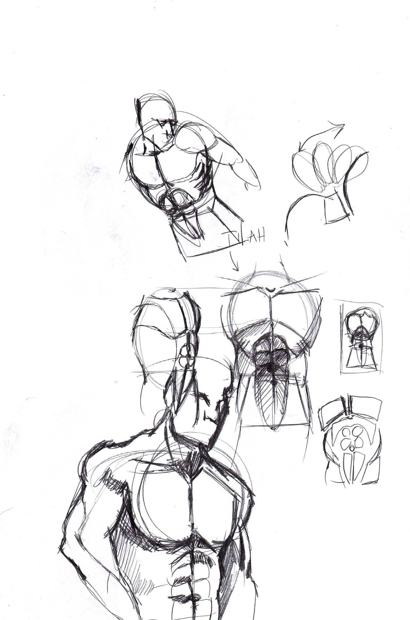 Life drawing — standing figure variation